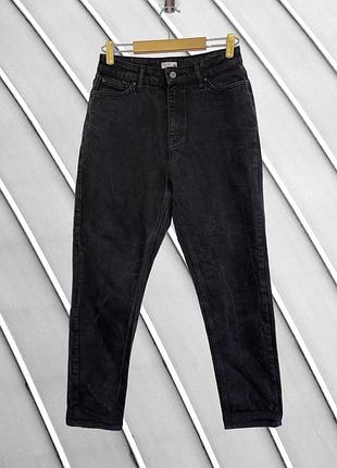 Жіночі чорні джинси colin's m 38 28 оригінал колінс мом mom jeans з високою посадкою базові прямого крою стан ідеал 44 46