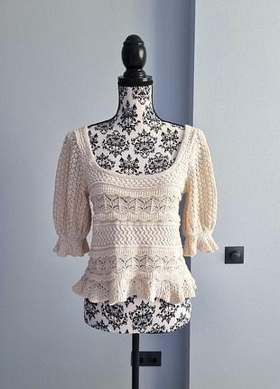 В’язаний топ кроше м zara