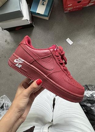 Нові кросівки унісекс nike air force 1 red натуральна шкіра топ якості, останній розмір 36-22,5 см