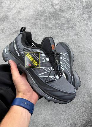 Мужские серые кроссовки salomon xt-6 expanse winter grey black gore-tex х саломон 41