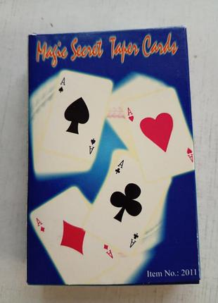 Карти для фокусів magic secret taper cards стриппер колода stripper deck карты для фокусов