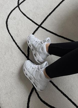Nike air more uptempo white on white