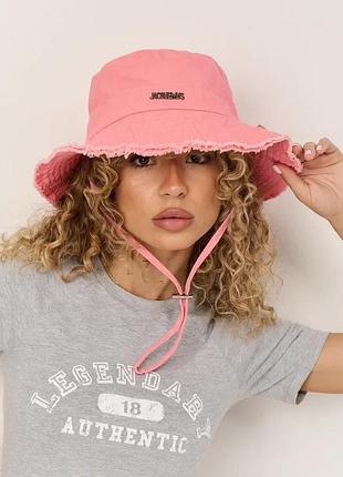 Панама jacquemus нежно-розового цвета на объем головы 54-58 см