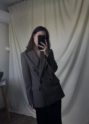 Піджак жакет massimo dutti вовна двобортний