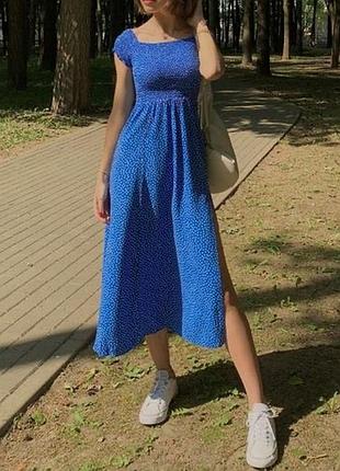 Плаття, сукня, натуральна, в горох, горошок, платье