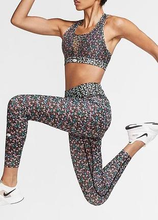 Легінси лосіни nike one 7/8 femme з квітковим принтом