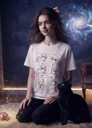Стильна оверсайз футболка з принтом аски ленглі («evangelion»)