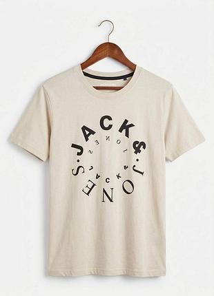 Футболка jack & jones оригінал m-l бежева