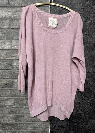 Ніжний пуловери/туніка h&m l.o.g.g. із льоном та бавовною (оверсайз)