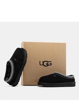 Угі уггі  ugg  tazz tasman низькі черевики зима ❄️ автоледі натуральні замшеві  натуральний замш та штучне хутро чорні 25,5 см (2,5)