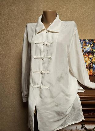 Вінтажна блуза/сорочка в східному стилі st michael (marks & spencer) з 100% віскози (розмір 20 / eur 50)
