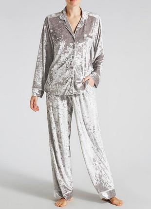 Пижама la mode трикотажный велюр полиэстер 95%-эластан 5% р.xl\2xl