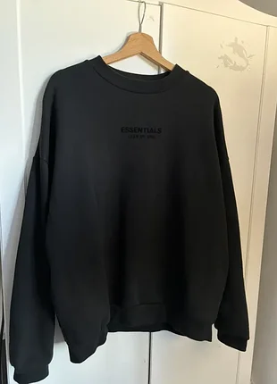 Fear of god baggy черная толстовка m-l