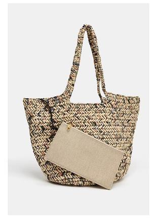 Соломʼяна сумка zara сумка пляжна
