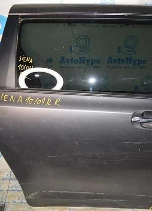Дверь голая зад прав toyota sienna 11-20 (01) графит, замята