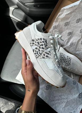 Женские бежевые кроссовки new balance 327 beige leopard х нью беланс 39