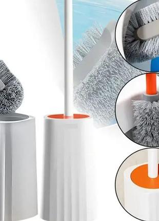 Туалетный ершик toilet brush с изогнутой щеткой для труднодоступных мест · чистящая щетка для унитаза
