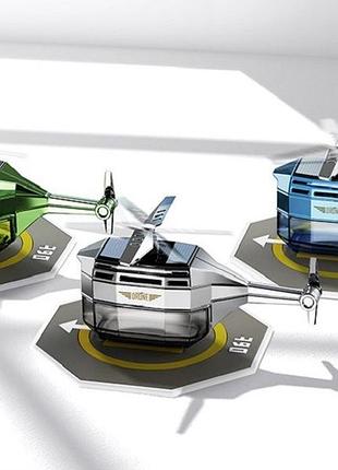 Автомобильный ароматизатор вертолёт на солнечной батарее drone car fragrance с вращением 360°