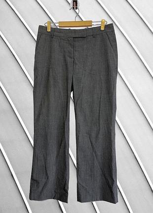 Женские серые брюки в полоску h&amp;m l xl 40 42 оригинал классические брюки прямого кроя брюки в полоску серые эйчендем 48 50