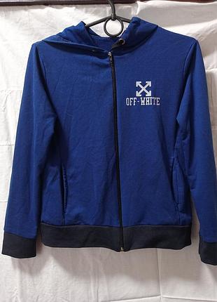 Кофта хлопчача off-white синя