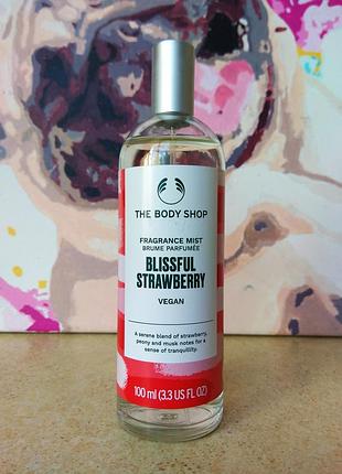 Спрей для тела the body shop blissful strawberry body mist 100 мл