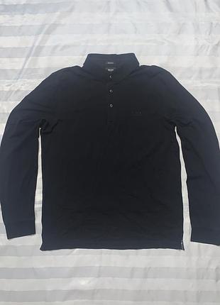 Мужское поло с длинным рукавом boss hugo boss (размер l) / оригинал pima cotton