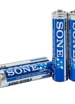 Батарейки солевые sonex aaa r03 мини-пальчиковые, 4 шт в комплекте