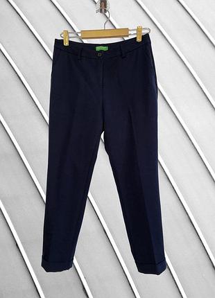 Женские темно-синие классические брюки united colors of benetton m 38 12 оригинал бэнеттон синие прямые брюки стрейч 44 46