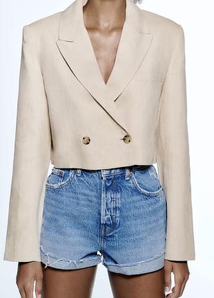 Пиджак лляний zara