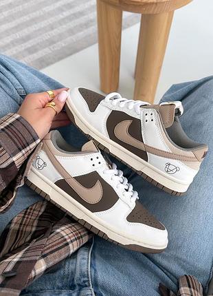 Кросівки жіночі nike dunk low teddy brown