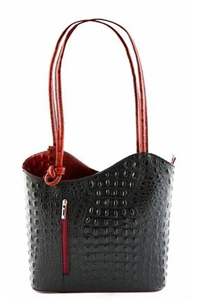 Роскошная сумка-рюкзак genuine leather