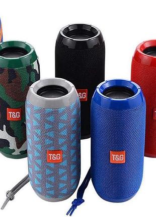 Портативна стереоколонка bluetooth t&g tg117 для відпочинку ∙ бездротова водостійка bluetooth-колонка tg-117 для дому
