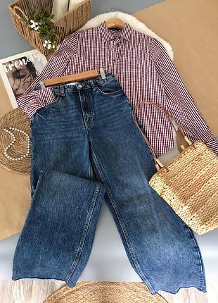Стильні щільні джинси wide leg zara
