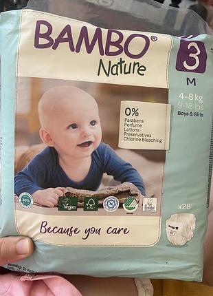 Підгузки bambo 3 (4-8 кг) 28 шт