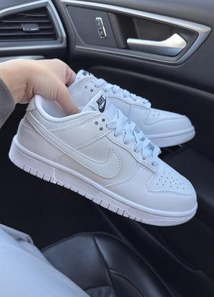 Кроссовки nike dunk low full white
