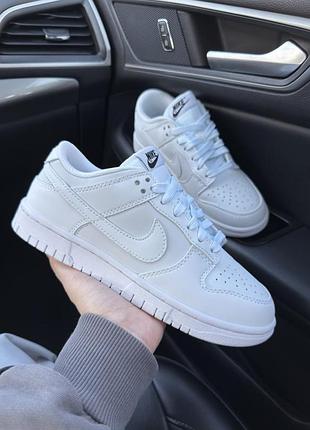 Кроссовки nike dunk low full white