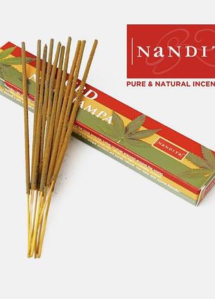 Ароматичні палички канабіс наг чампа nandita cbd nag champa