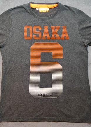 Футболка мужская superdry osaka 6 размер xl фактурный объемный принт идеальное состояние