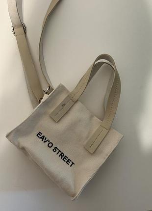 Сумка жіноча тканинна tote bag через плече