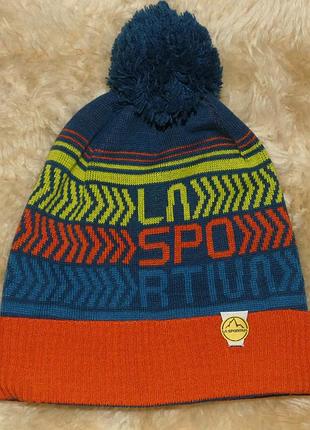 Шапка з вовни мериноса la sportiva dust beanie merino wool + фліс нова