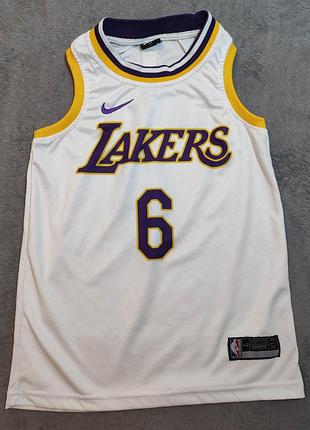 Майка баскетбольная детская на 140 см nike los angeles lakers