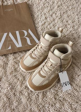 Хайтопи демісезонні кросівки високі черевики zara