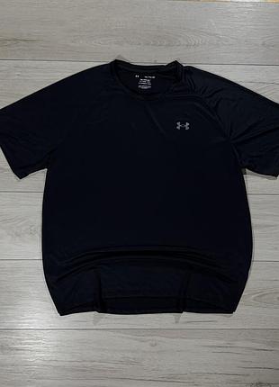 Чорна технологічна спортивна футболка андер армор under armour ua tech, факт 3xl, оригінал