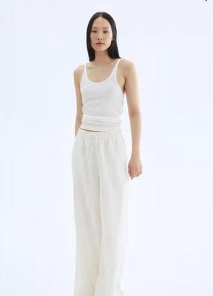 Штани льняні з кишенями h&m