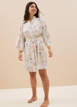 Халат женский легкий атласный m&s