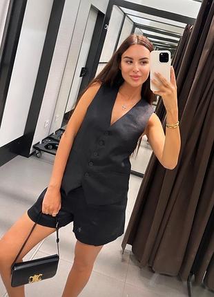 Льняні шорти zara s