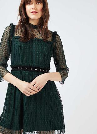Сукня смрагдова вечірня святкова зелена topshop