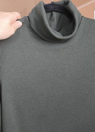 🌿 гольф h&amp;m divided basic в рубчик, хаки, размер l 3