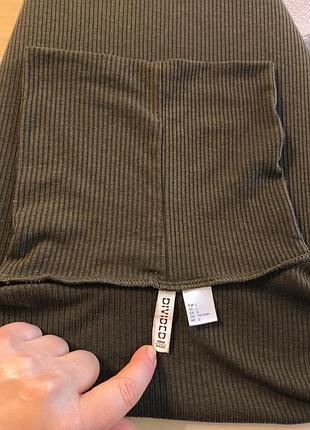 🌿 гольф h&amp;m divided basic в рубчик, хаки, размер l 6