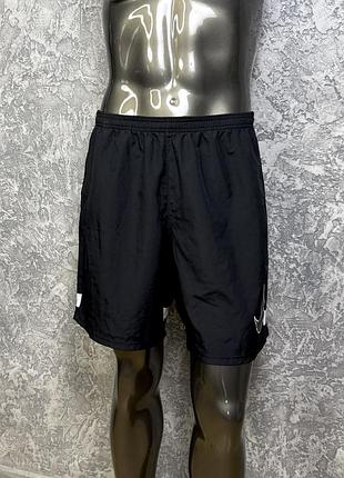Nike dri-fit шорты xl размер спортивные черные с принтом